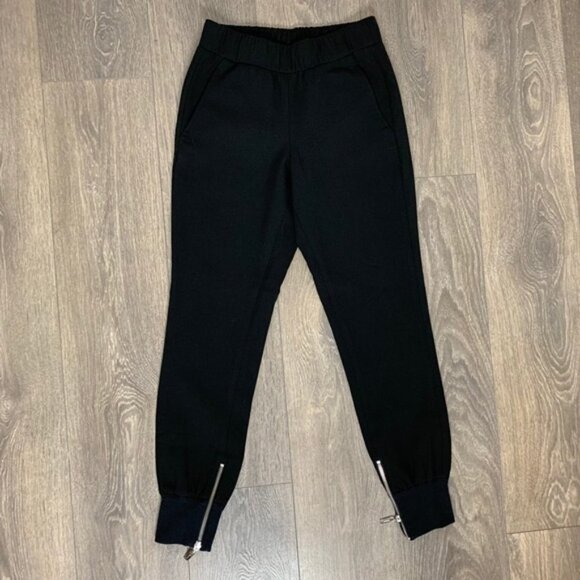 Aritzia Babaton Finch Pants Trouser Jogger Cuff Skinny Leg Zipper Ankle black XS - Picture 4 of 14